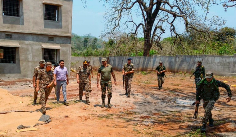 Security personnel during an operation at a Maoist-hit area, ahead of the Lok Sabha elections | PTI